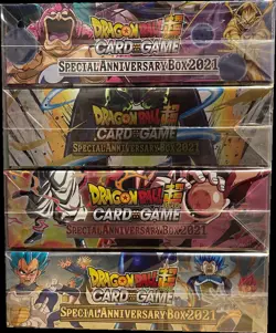 Dragon Ball Super Card Game Special Anniversary Box 2021 Display (Set of 4) 811039035433 - Image 1