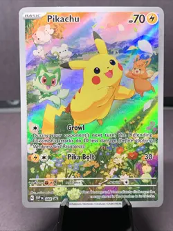 Pokemon TCG Pikachu SV: Scarlet & Violet Promo Cards #088 Full Art Holo Rare NM - Image 1