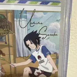 Sasuke - Naruto Trading Card Kayou NR-PU-005 Signature Gold Holo Foil Art TC11 - Image 3