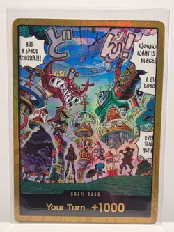 DON!! Card (Egghead) (Gold) The Azure Sea's Seven Foil OP14-EB04 - Near Mint - Image 1