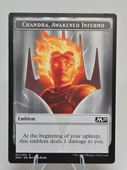 Chandra, Awakened Inferno Emblem X1 M20 MTG (011) Core Set 2020 - Image 1