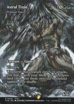 MTG FINAL FANTASY THROUGH THE AGES PRIMEVAL TITAN (ASTRAL TITAN) BORDERLESS RARE - Image 1