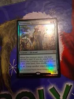 Magic: The Gathering Formidable Speaker Creature ECL Green R Foil #0176 - Image 1