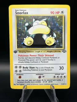 1999 Pokemon Jungle 1st Edition Holofoil Snorlax 11/64 - Image 1