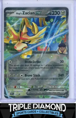 2025 Pokemon Scarlet & Violet Promos #193 Hop's Zacian ex BSP H930 - Image 1