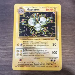 Pokemon TCG 1999 Magneton Unlimited Fossil Rare Non-Holo 26/62 MP - Image 1