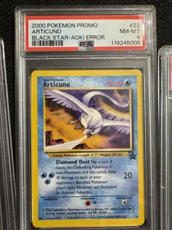 PSA10 Moltres 21 Zapdos 23 PSA 8 Articuno 22 WOTC Black Star Pokemon Promo error - Image 3