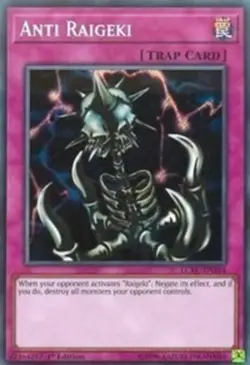Moderately Played, English Yu Gi Oh Anti Raigeki - LCKC-EN104 - Secret Rare - 1s - Image 1
