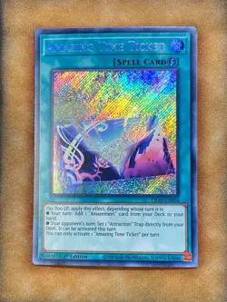 Yugioh Amazing Time Ticket LIOV-EN056 Secret Rare 1st Ed NM - Image 1
