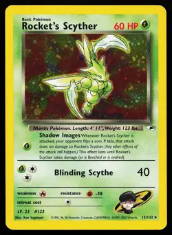 Rocket's Scyther 13/132 Holo Rare Gym Heroes Pokemon Card - Image 1