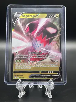 Regidrago V 135/195 Silver Tempest Pokemon Card Full Art Ultra Rare Holo - Image 3
