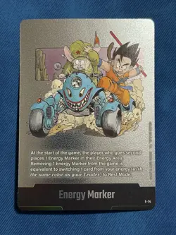 Energy Marker E-74 Silver Manga Booster Dragon Ball Card Game Goku & Oolong NM - Image 1