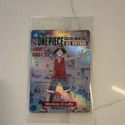 Bandai Namco One Piece CCG Monkey.D.Luffy US Voyage Promo Holo Card ED056 E4 - Image 1