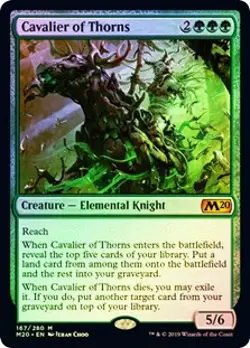 Cavalier of Thorns FOIL Core Set 2020 / M20 PLD Green Mythic Rare CARD ABUGames - Image 1