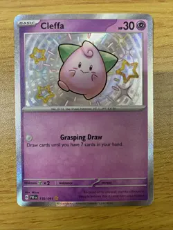 Pokemon TCG Cleffa S&V Paldean Fates Holo Shiny Rare Card 150/091 - Image 1