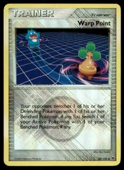 POKEMON LEAGUE PROMO CARD MAJESTIC DAWN WARP POINT 88/100 REV HOLO RARE - Image 1