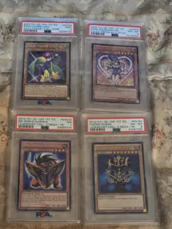 Yugioh! 4x 1st Ed PSA 7,8,& 9 card Lot Dark Magician Girl & More! Read Descrip. - Image 1