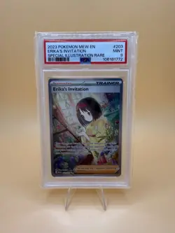 Pokemon TCG Erika's Invitation Scarlet & Violet Holo Ultra Rare Card PSA 9 - Image 2