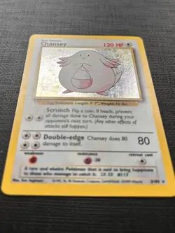 Chansey 3/102 Holo 1999 WOTC Pokemon TCG Base Set Unlimited Rare Card MP HP - Image 2