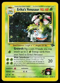 Erika's Venusaur 4/132 Holo Rare Gym Challenge Pokemon Card - Image 1