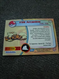 2000 Topps Pokemon Tv #59 Arcanine Holo Foil - Image 3