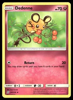2019 Sun & Moon - Unified Minds Dedenne Basic/Uncommon #145 - Image 1