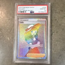 Pokemon Lady 208/196 Lost Origin Trainer Full Art Secret Rare Holo PSA 10 - Image 1