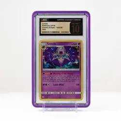 Pokemon Lunala Holo #102 Cosmic Eclipse 2019 - CGC 10 PRISTINE POP 1 - Image 1