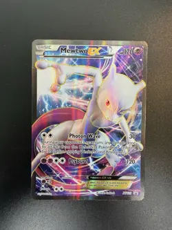 2016 Pokemon XY Black Star Mewtwo EX Promo Super Premium Collection #XY125 LP - Image 1