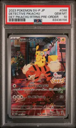 PSA 10 GM Pokemon Pikachu 098/SV-P Detective Pikachu Returns Promo Japanese - Image 1