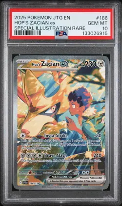 2025 POKEMON JTG EN-JOURNEY TOGETHER #186 HOP'S ZACIAN EX PSA 10 - Image 1