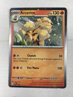 Arcanine SVP 011 Scarlet & Violet Cosmos Holo Promo Pokemon Swirl NM - Image 1