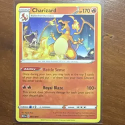 Pokemon Charizard 004/102 Base Set Holo Rare 120HP Fire Spin - Image 1
