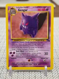 1999 Pokemon #20/62 Gengar (Fossil Set) Non Holo - LP - Image 1