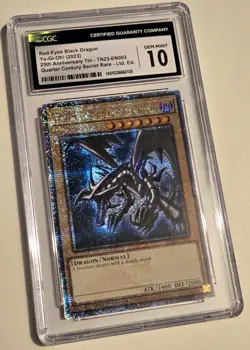2023 YU-GI-OH! ANNIVERSARY TIN Red Eyes Black Dragon TN23-EN003 QCR CGC 10 QCSR - Image 2