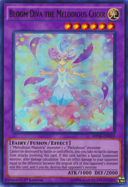 YUGIOH BLOOM DIVA THE MELODIOUS CHOIR ULTRA RARE MP16-EN020 NEAR MINT - Image 1