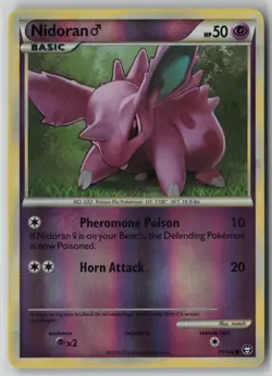 Nidoran M 70/102 Pokemon TCG Triumphant Reverse Holo Card (Light Play) LP 1 - Image 1
