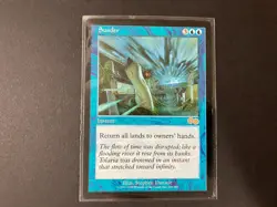 SUNDER Vintage Urza's Saga MTG Magic the Gathering Blue Card - Image 1