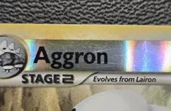 Pokemon TCG Aggron 1/102 2010 Triumphant Reverse Holo Rare Card - MP - Image 3