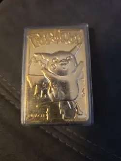 Burger King Pikachu Trading Card 23K Gold-Plated Limited Edition - Image 1