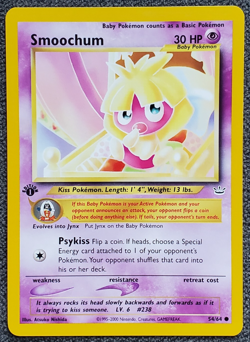 1st Edition Smoochum - Neo Revelation - #54/64 - Vintage Pokemon Card 2001 WOTC - Image 1