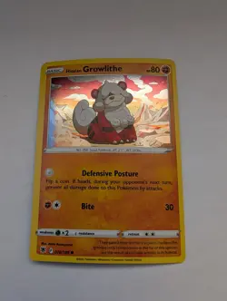 Hisuian Growlithe 070/189 Holo NM -Cosmos Holo Pokemon Card- Astral Radiance - Image 1