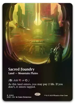 Sacred Foundry (Borderless) #282 (Foil) (NM) Edge of Eternities EOE Magic MTG - Image 1