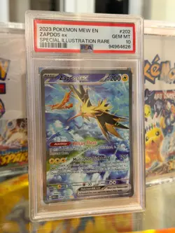 2023 POKEMON MEW EN-151 SPECIAL ILLUSTRATION RARE #202 ZAPDOS EX PSA 10 - Image 1