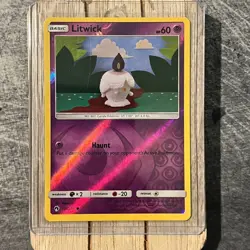 Pokemon - Litwick #101/214 - SM - Lost Thunder Reverse Holo LP/MP - Image 1