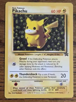 Pokemon Wotc Black Star Promo # 1 IVY PIKACHU**not played** - Image 1