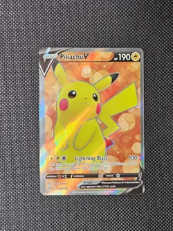 Pokemon TCG Pikachu V 157/172 Rare Brilliant Stars Sword & Shield Holo Card - Image 1