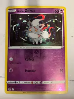 Hisuian Zorua 075/196 Lost Origin Pokemon Reverse Holo Foil Rare - Image 1
