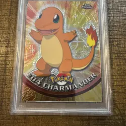 2000 Topps Chrome Pokemon #4 Charmander PSA 8 - Image 3