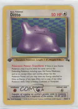 Ditto 1st Ed. Pokemon Fossil #18 1999 - Image 1